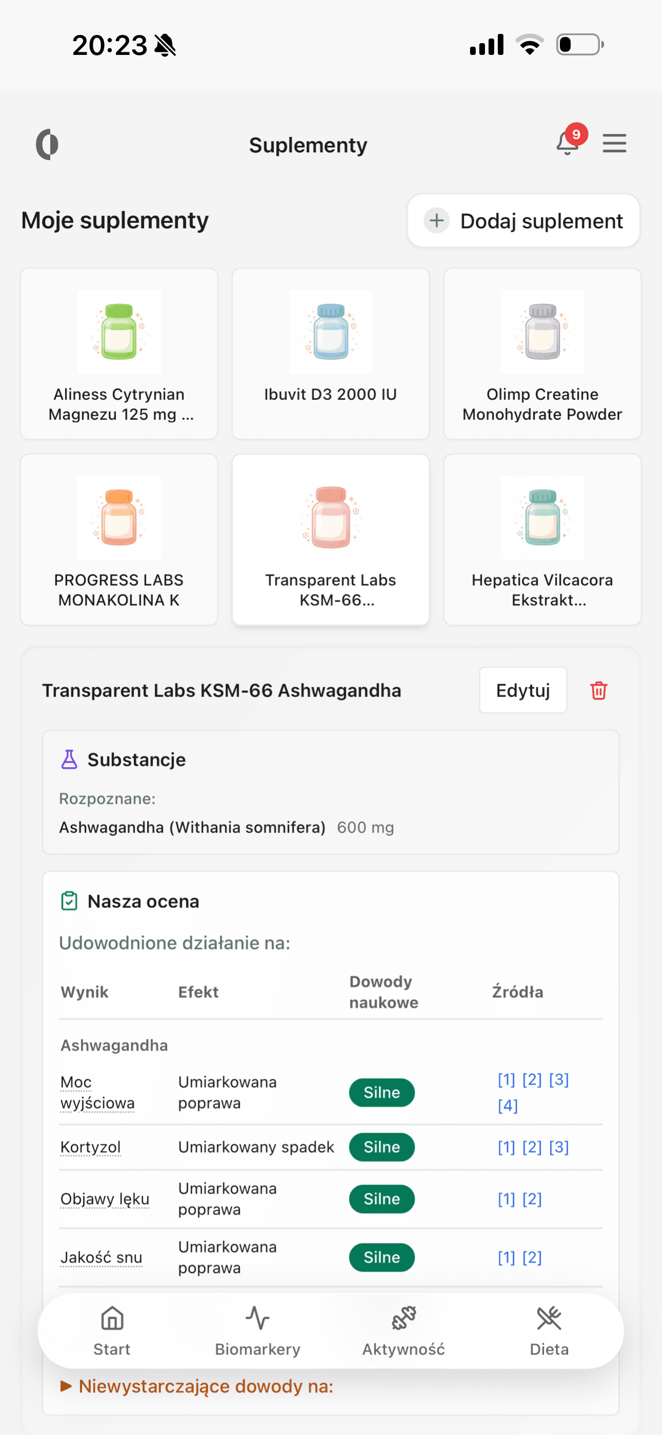 Ocenimy Twoją suplementację