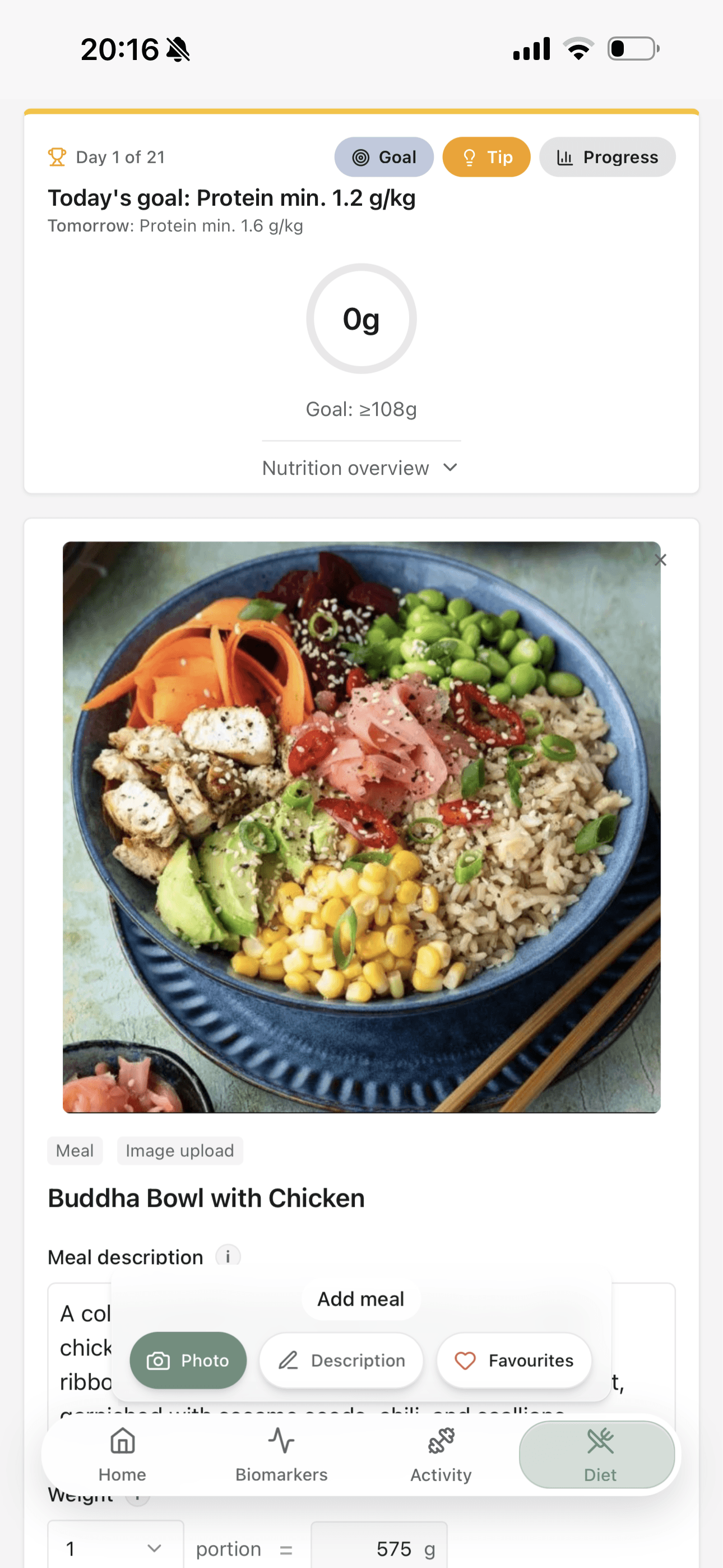 Log your meals however you like